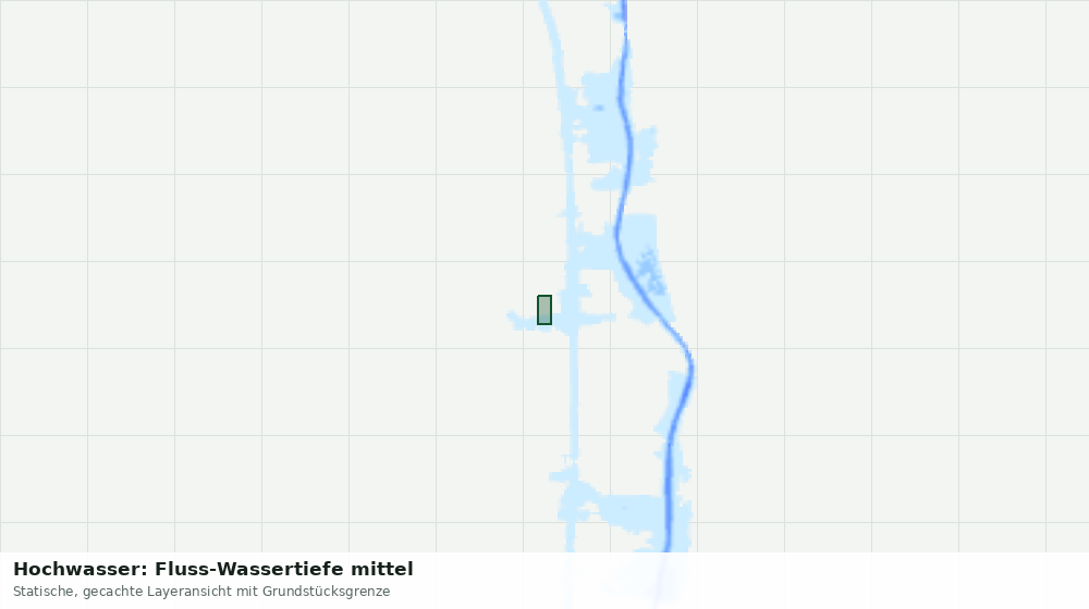 Statische Kartenansicht: Hochwasser: Fluss-Wassertiefe mittel