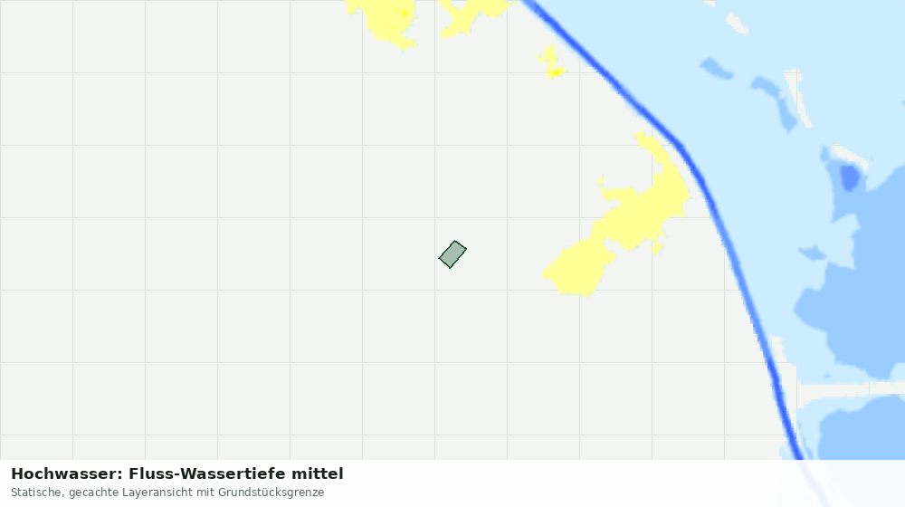 Statische Kartenansicht: Hochwasser: Fluss-Wassertiefe mittel
