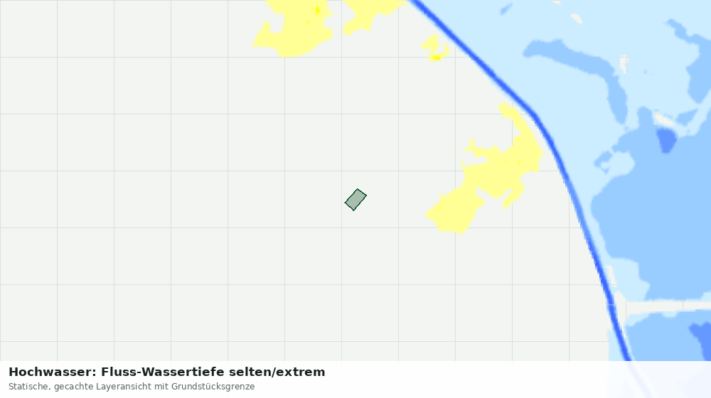 Statische Kartenansicht: Hochwasser: Fluss-Wassertiefe selten/extrem