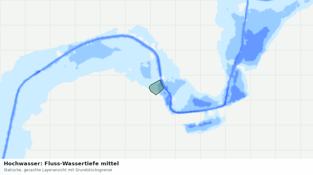 Statische Kartenansicht: Hochwasser: Fluss-Wassertiefe mittel