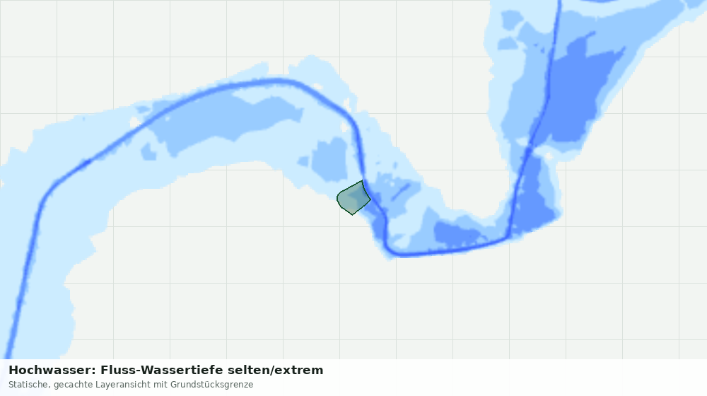 Statische Kartenansicht: Hochwasser: Fluss-Wassertiefe selten/extrem