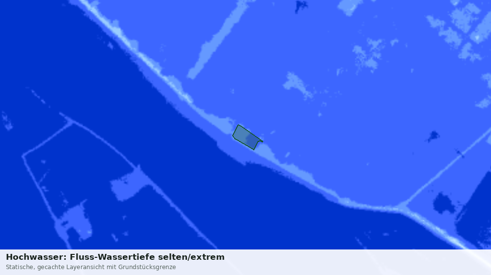 Statische Kartenansicht: Hochwasser: Fluss-Wassertiefe selten/extrem