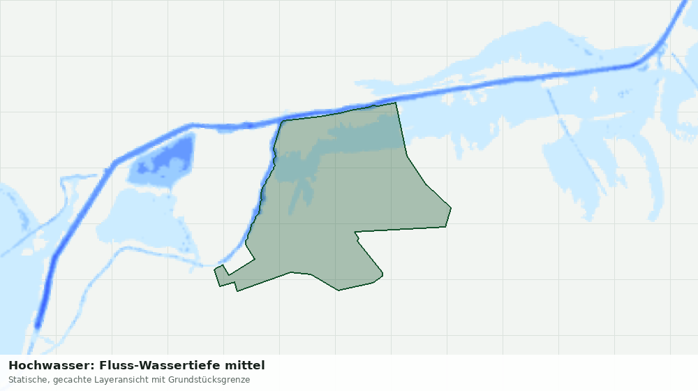 Statische Kartenansicht: Hochwasser: Fluss-Wassertiefe mittel