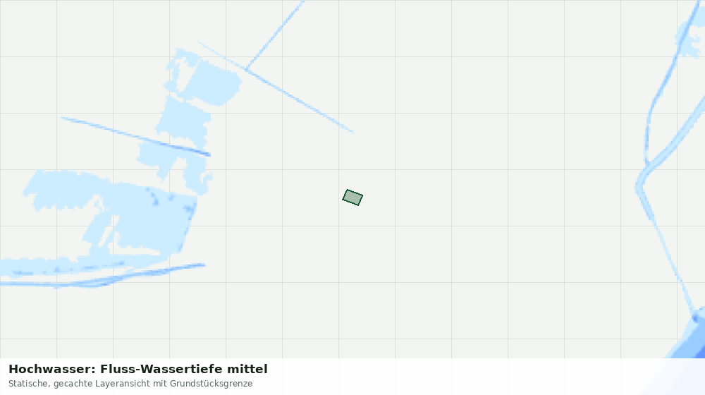 Statische Kartenansicht: Hochwasser: Fluss-Wassertiefe mittel