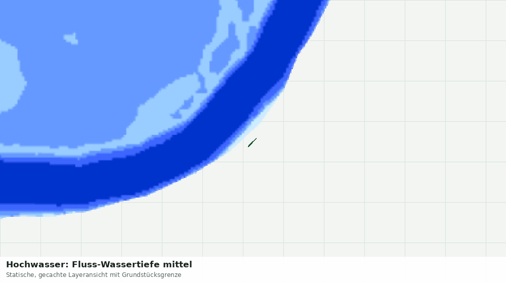 Statische Kartenansicht: Hochwasser: Fluss-Wassertiefe mittel