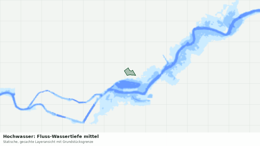 Statische Kartenansicht: Hochwasser: Fluss-Wassertiefe mittel