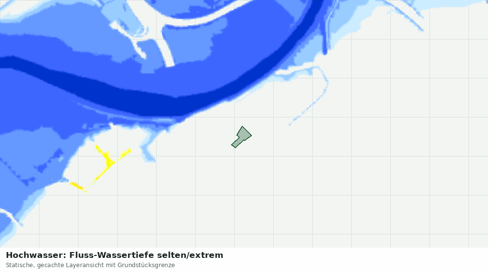 Statische Kartenansicht: Hochwasser: Fluss-Wassertiefe selten/extrem