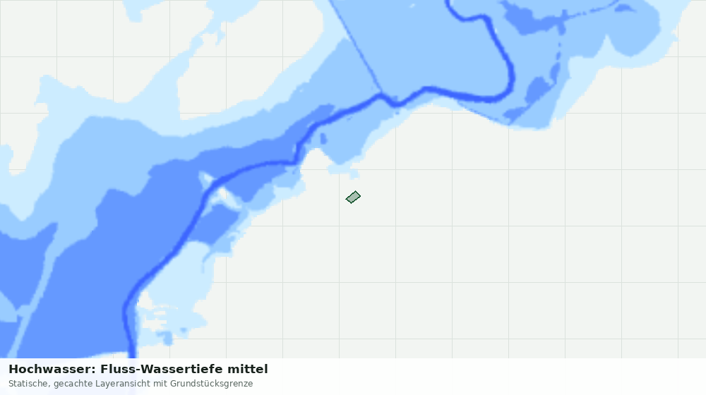 Statische Kartenansicht: Hochwasser: Fluss-Wassertiefe mittel