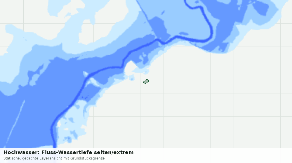 Statische Kartenansicht: Hochwasser: Fluss-Wassertiefe selten/extrem