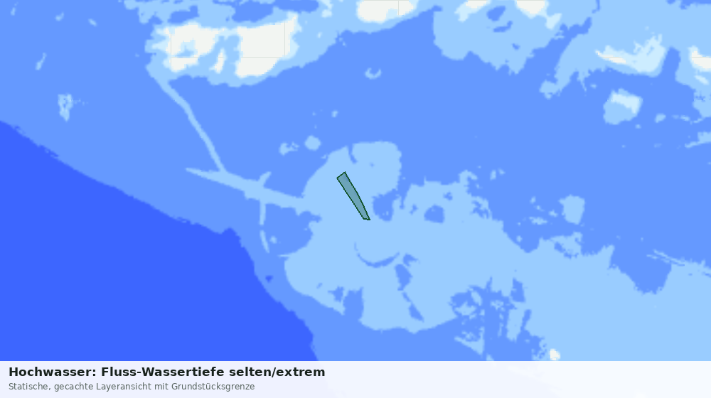 Statische Kartenansicht: Hochwasser: Fluss-Wassertiefe selten/extrem