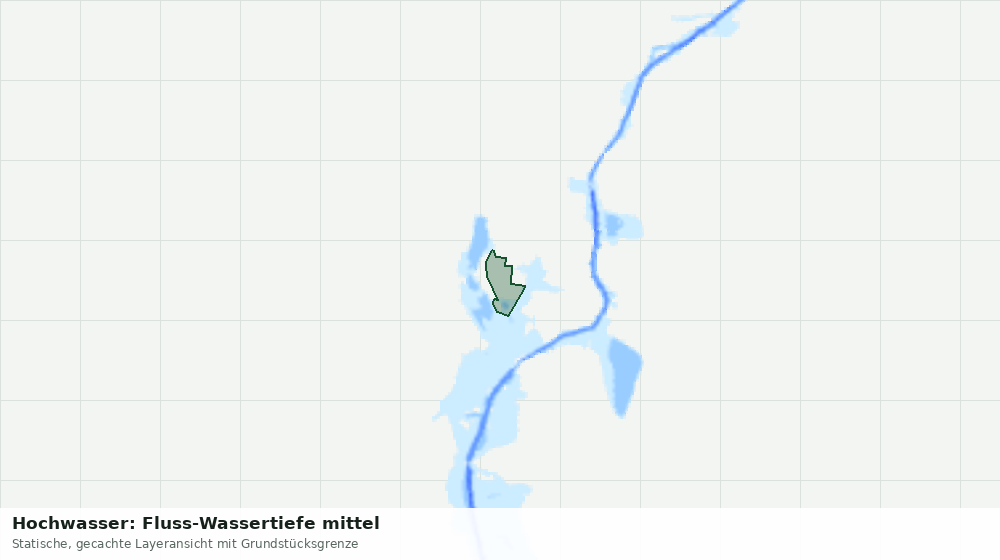 Statische Kartenansicht: Hochwasser: Fluss-Wassertiefe mittel