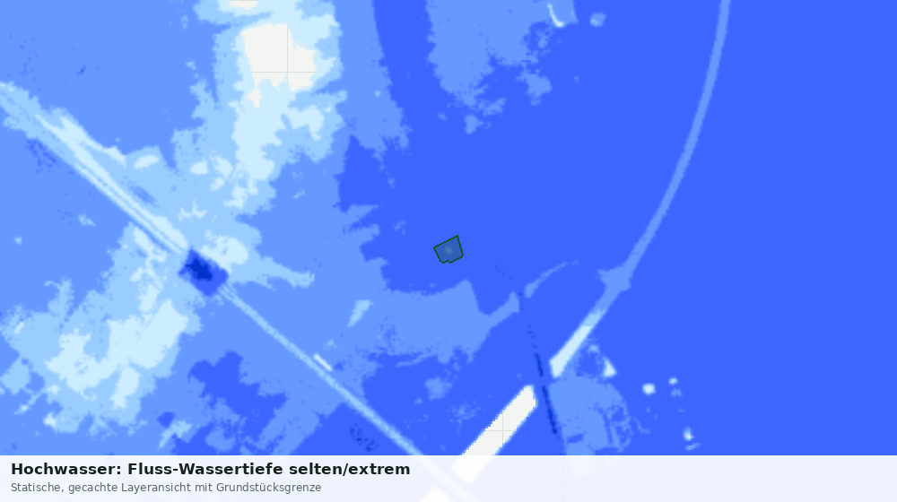 Statische Kartenansicht: Hochwasser: Fluss-Wassertiefe selten/extrem