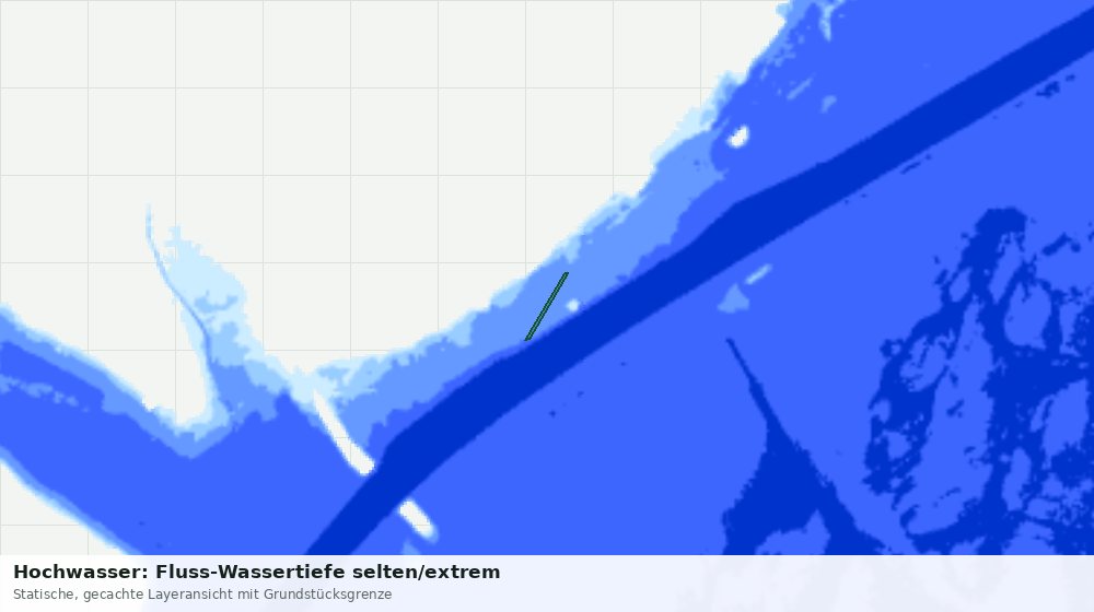 Statische Kartenansicht: Hochwasser: Fluss-Wassertiefe selten/extrem