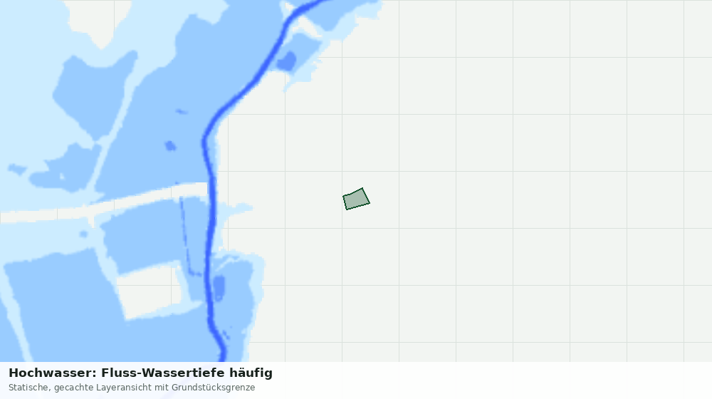 Statische Kartenansicht: Hochwasser: Fluss-Wassertiefe häufig