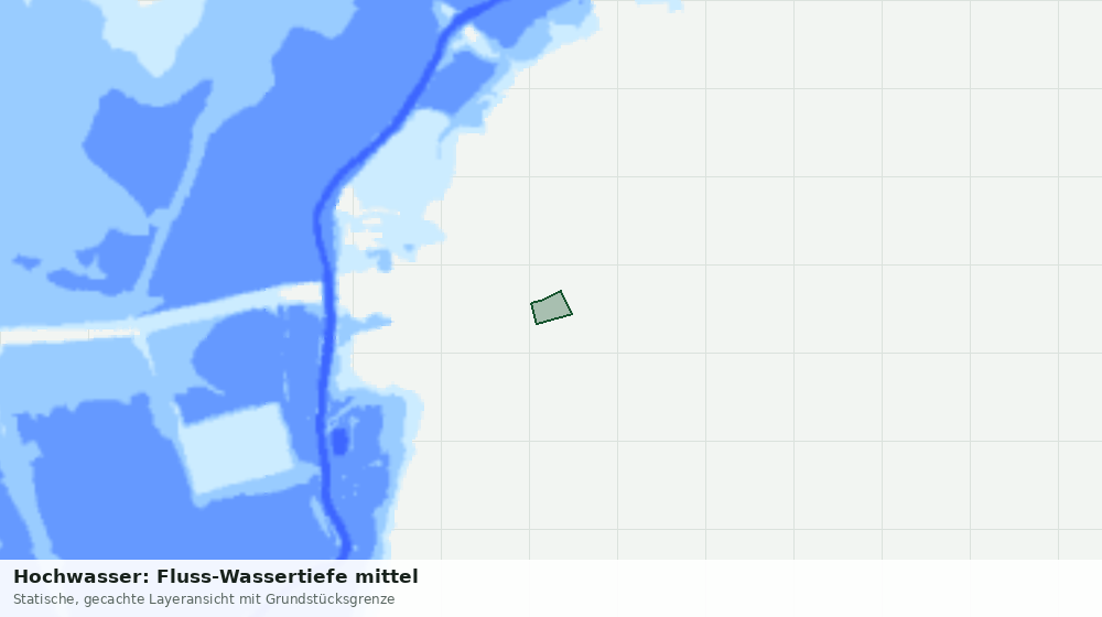 Statische Kartenansicht: Hochwasser: Fluss-Wassertiefe mittel