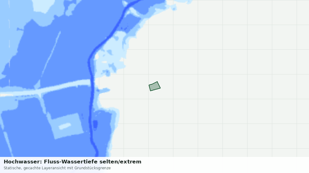 Statische Kartenansicht: Hochwasser: Fluss-Wassertiefe selten/extrem
