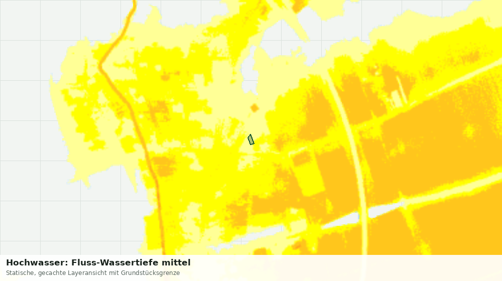 Statische Kartenansicht: Hochwasser: Fluss-Wassertiefe mittel