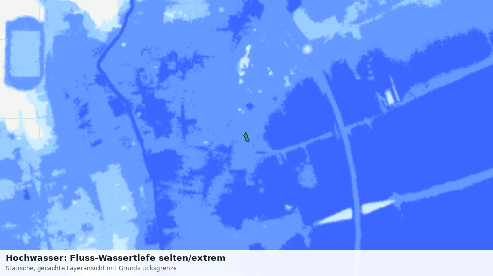 Statische Kartenansicht: Hochwasser: Fluss-Wassertiefe selten/extrem