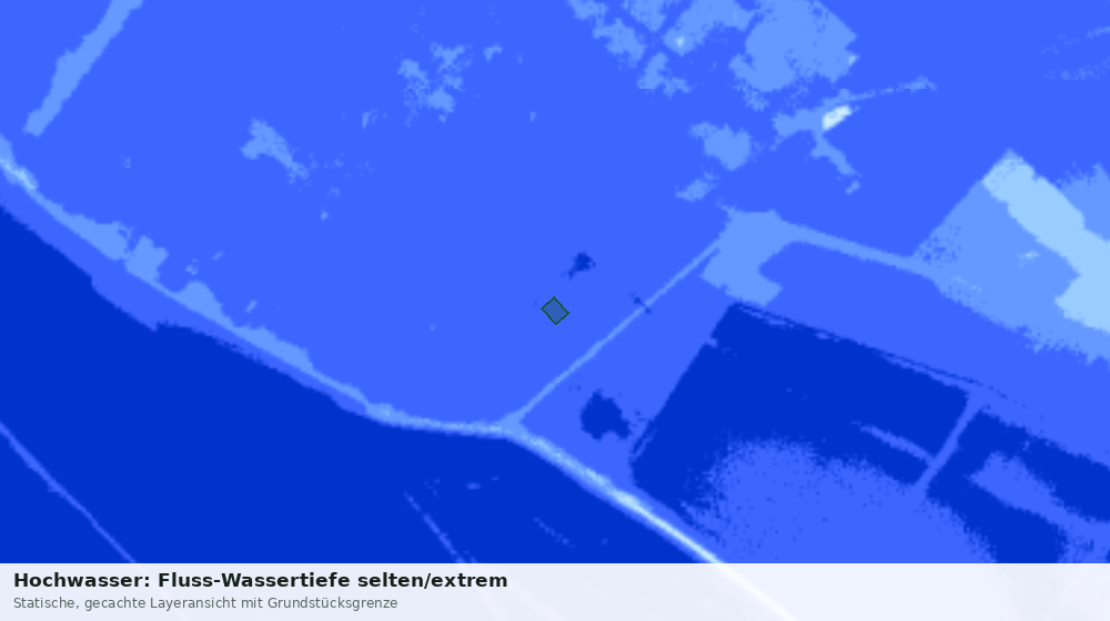 Statische Kartenansicht: Hochwasser: Fluss-Wassertiefe selten/extrem