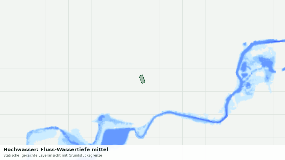 Statische Kartenansicht: Hochwasser: Fluss-Wassertiefe mittel