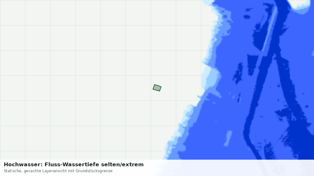 Statische Kartenansicht: Hochwasser: Fluss-Wassertiefe selten/extrem