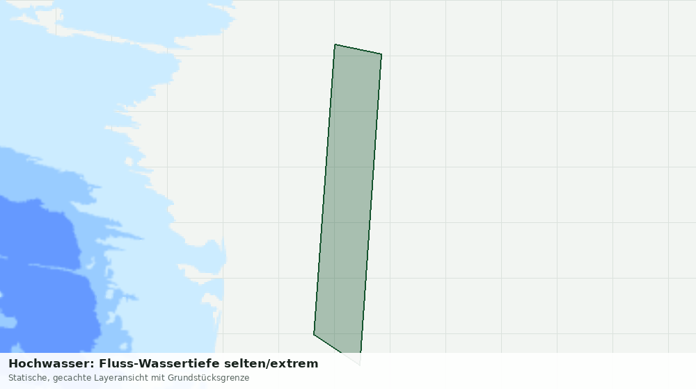 Statische Kartenansicht: Hochwasser: Fluss-Wassertiefe selten/extrem