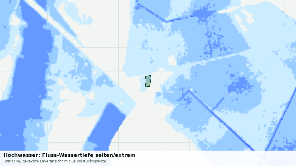 Statische Kartenansicht: Hochwasser: Fluss-Wassertiefe selten/extrem