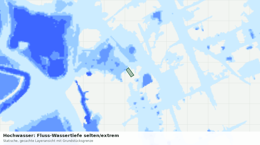 Statische Kartenansicht: Hochwasser: Fluss-Wassertiefe selten/extrem