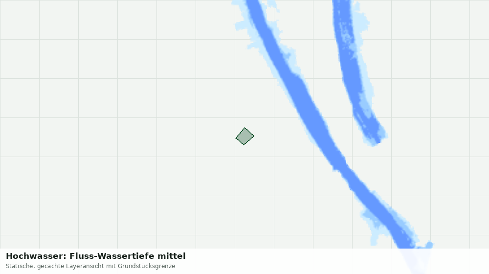 Statische Kartenansicht: Hochwasser: Fluss-Wassertiefe mittel