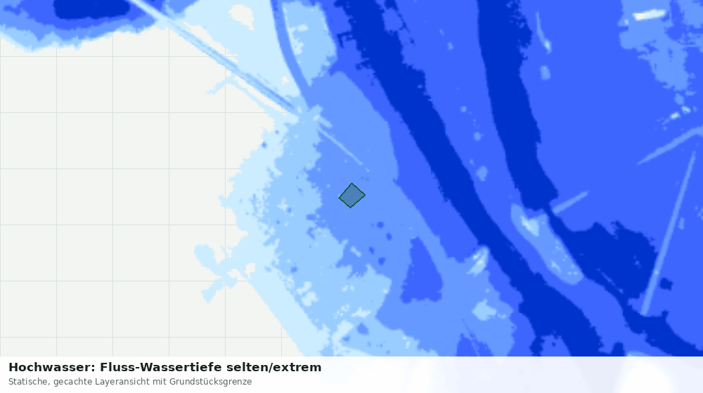 Statische Kartenansicht: Hochwasser: Fluss-Wassertiefe selten/extrem