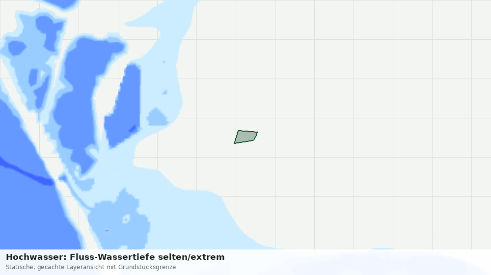 Statische Kartenansicht: Hochwasser: Fluss-Wassertiefe selten/extrem