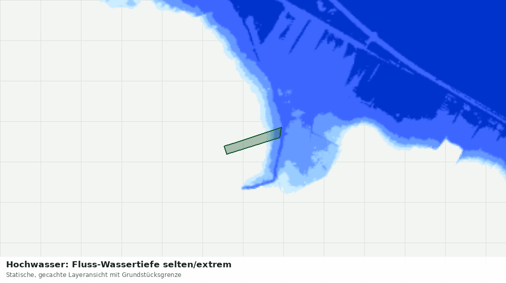 Statische Kartenansicht: Hochwasser: Fluss-Wassertiefe selten/extrem