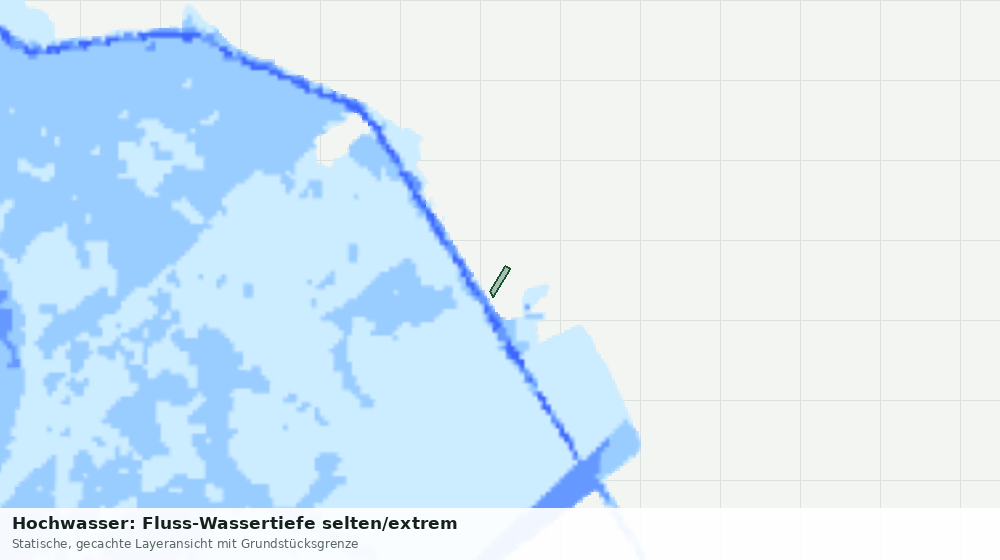 Statische Kartenansicht: Hochwasser: Fluss-Wassertiefe selten/extrem