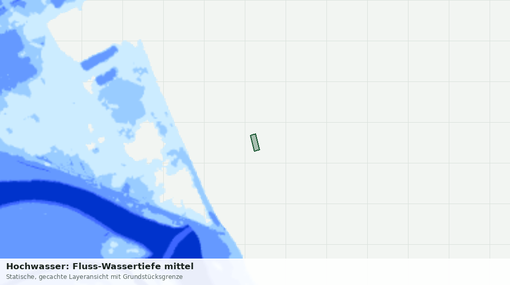Statische Kartenansicht: Hochwasser: Fluss-Wassertiefe mittel