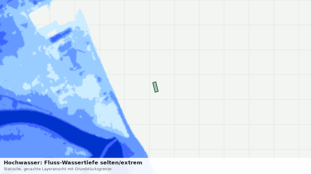 Statische Kartenansicht: Hochwasser: Fluss-Wassertiefe selten/extrem