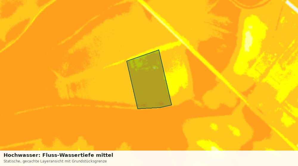 Statische Kartenansicht: Hochwasser: Fluss-Wassertiefe mittel