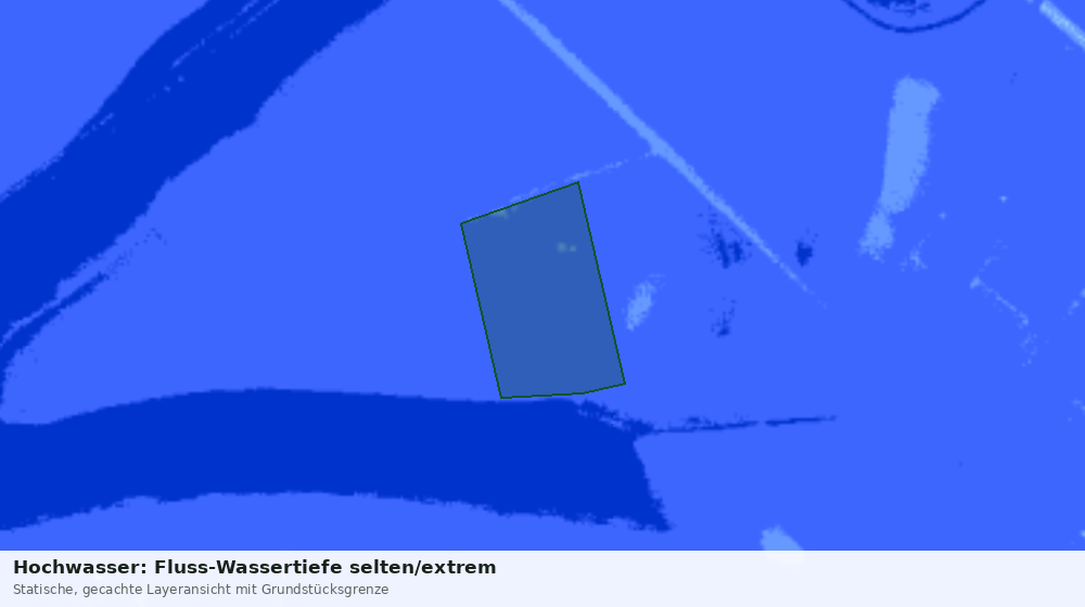 Statische Kartenansicht: Hochwasser: Fluss-Wassertiefe selten/extrem