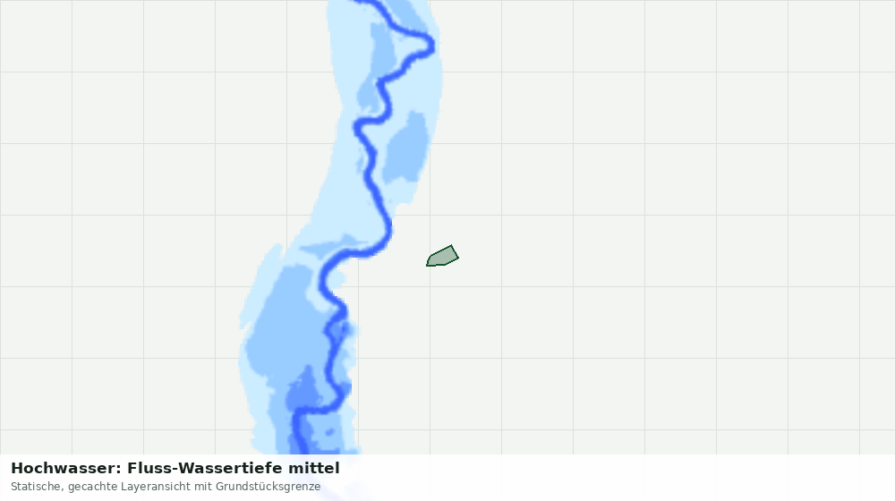 Statische Kartenansicht: Hochwasser: Fluss-Wassertiefe mittel