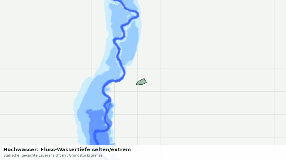 Statische Kartenansicht: Hochwasser: Fluss-Wassertiefe selten/extrem