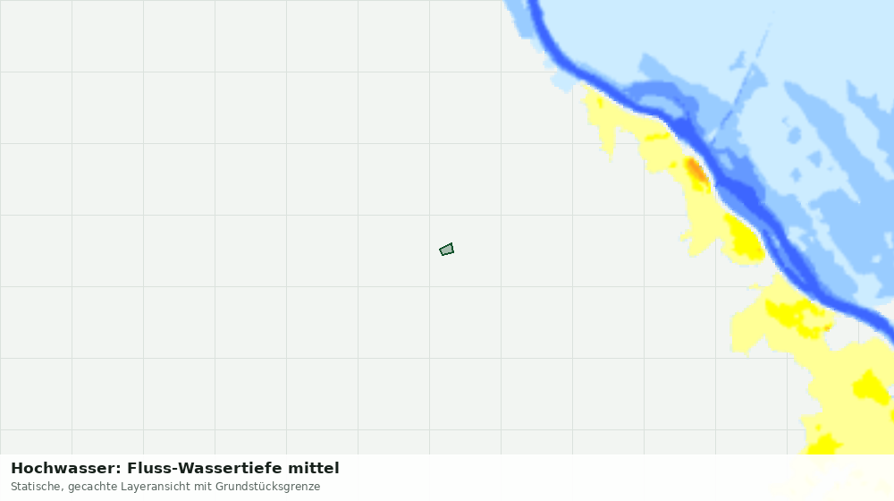 Statische Kartenansicht: Hochwasser: Fluss-Wassertiefe mittel