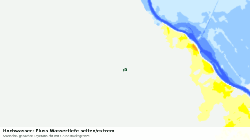 Statische Kartenansicht: Hochwasser: Fluss-Wassertiefe selten/extrem