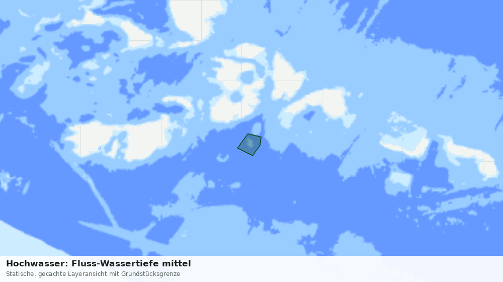 Statische Kartenansicht: Hochwasser: Fluss-Wassertiefe mittel
