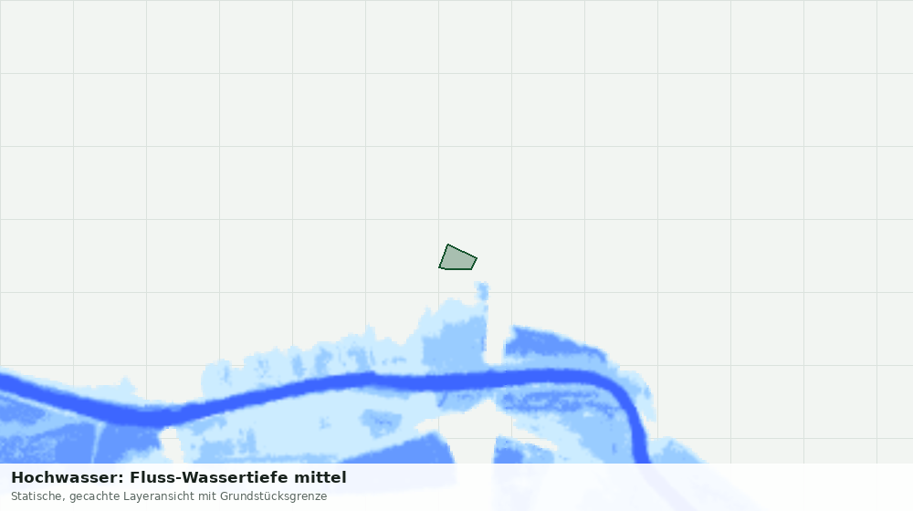 Statische Kartenansicht: Hochwasser: Fluss-Wassertiefe mittel