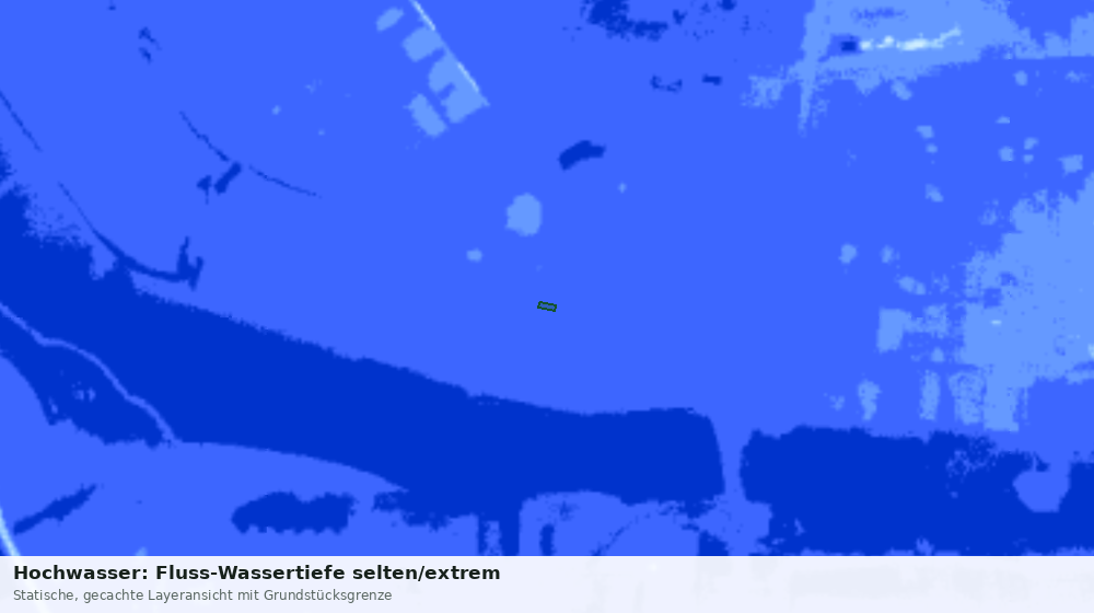 Statische Kartenansicht: Hochwasser: Fluss-Wassertiefe selten/extrem