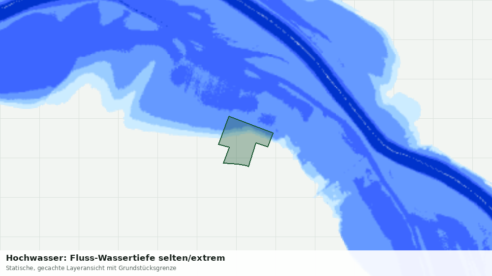 Statische Kartenansicht: Hochwasser: Fluss-Wassertiefe selten/extrem