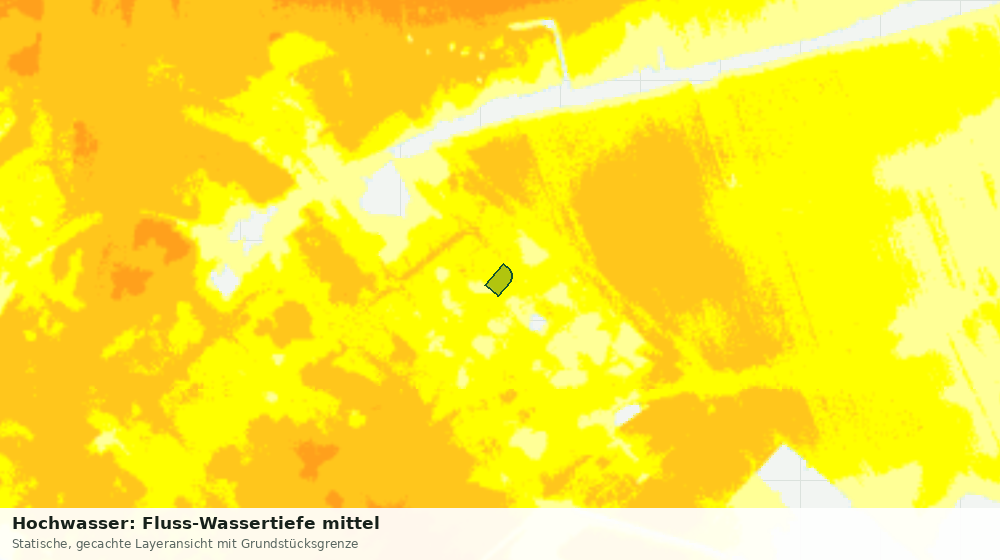 Statische Kartenansicht: Hochwasser: Fluss-Wassertiefe mittel