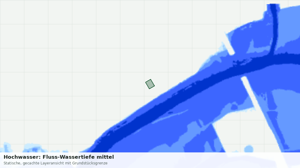 Statische Kartenansicht: Hochwasser: Fluss-Wassertiefe mittel