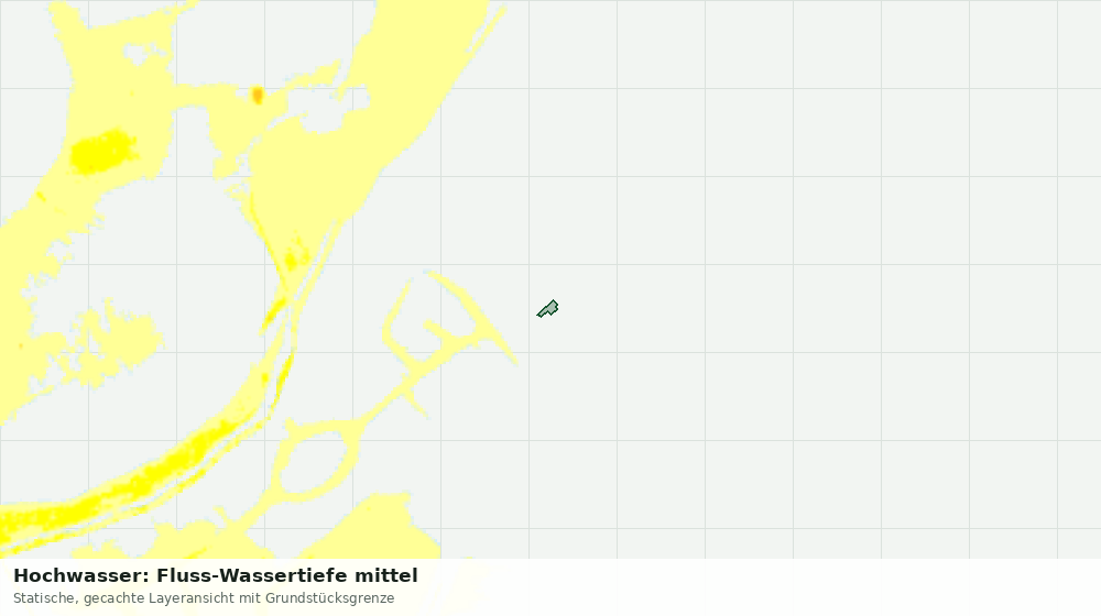 Statische Kartenansicht: Hochwasser: Fluss-Wassertiefe mittel