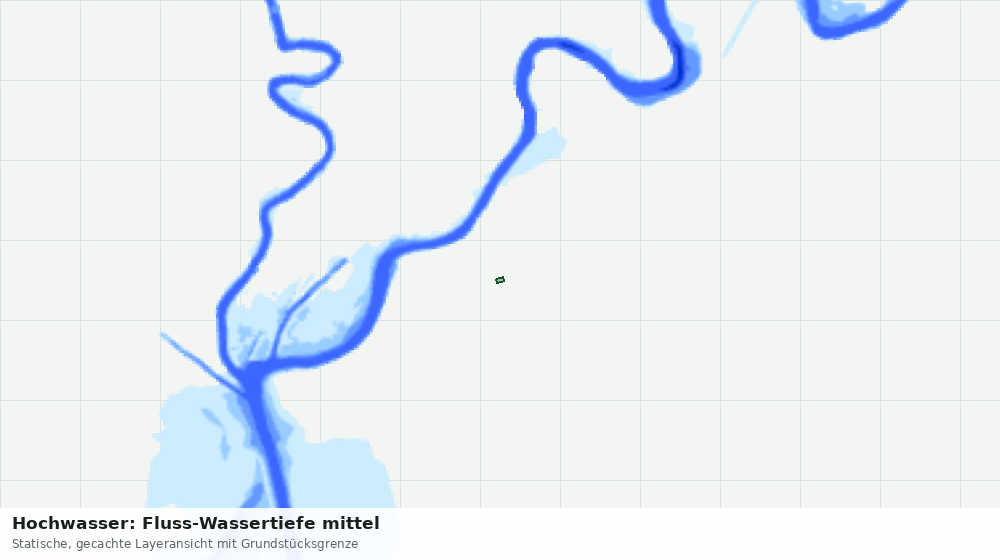 Statische Kartenansicht: Hochwasser: Fluss-Wassertiefe mittel