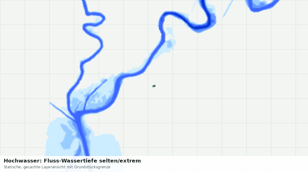 Statische Kartenansicht: Hochwasser: Fluss-Wassertiefe selten/extrem